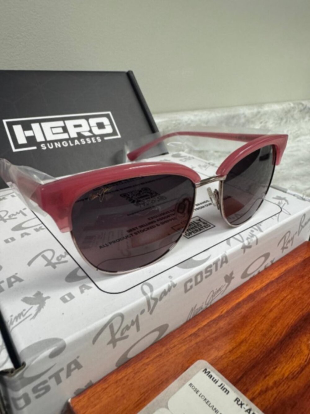 MAUI JIM | NEW | LOKELANI | RS825 - 09 | BUBBLEGUM PINK | ROSE GOLD | MAUI ROSE - Picture 3 of 3
